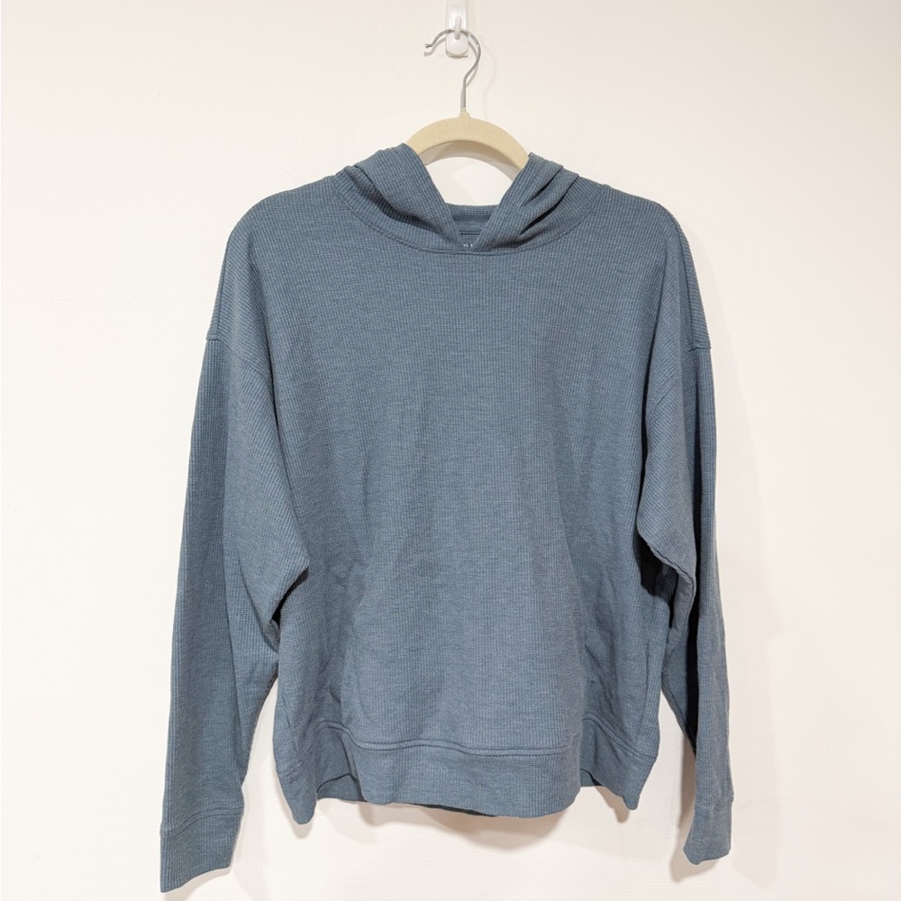 Universal Standard Blue Waffle Knit Hoodie Size XS